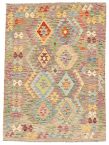 絨毯 オリエンタル キリム アフガン オールド スタイル 130X177 茶色/オレンジ (ウール, アフガニスタン)