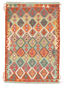  Oriental Kilim Afghan Old Style Rug 121X179 Brown/Orange Wool, Afghanistan Carpetvista