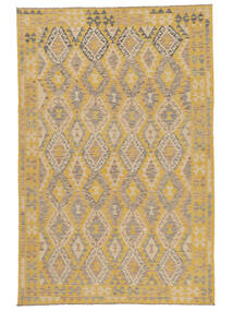  Oriental Kilim Afghan Old Style Rug 203X304 Orange/Brown Wool, Afghanistan Carpetvista