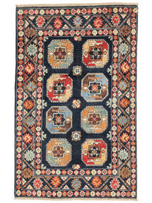 78X123 Kazak Fine Rug Oriental Black/Brown (Wool, Afghanistan) Carpetvista