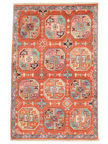 Kazak Fine Teppich 80X127 Rot/Dunkelrot Wolle, Afghanistan Carpetvista
