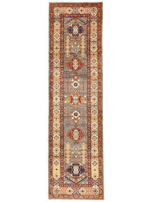 Kazak Fine Teppich 79X294 Läufer Braun/Orange Wolle, Afghanistan Carpetvista