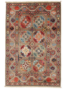 79X120 Kazak Fine Matta Orientalisk Brun/Mörkröd (Ull, Afghanistan) Carpetvista