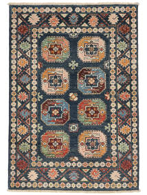  Orientalischer Kazak Fine Teppich 78X115 Schwarz/Braun Wolle, Afghanistan Carpetvista