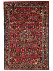  Hosseinabad Rug 214X320 Persian Wool Black/Dark Red Carpetvista