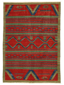 Kilim Modern Rug 178X251 Dark Red/Dark Yellow Wool, Afghanistan Carpetvista
