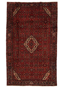 208X340 Tapis Hosseinabad D'orient Noir/Rouge Foncé (Laine, Perse/Iran) Carpetvista