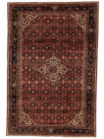 209X310 Hosseinabad Rug Oriental Black/Dark Red (Wool, Persia/Iran) Carpetvista