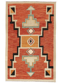 194X304 Tapete Kilim Moderno Moderno Vermelho Escuro/Laranja (Lã, Afeganistão) Carpetvista