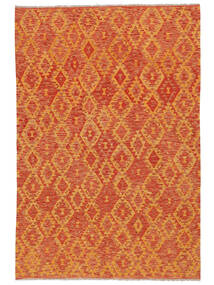 204X301 Dywan Kilim Afgan Old Style Orientalny Ciemnoczerwony/Brunatny (Wełna, Afganistan) Carpetvista