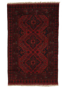 77X121 Afghan Khal Mohammadi Teppich Orientalischer Schwarz/Dunkelrot (Wolle, Afghanistan) Carpetvista