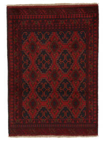 83X117 Afghan Khal Mohammadi Teppe Orientalsk Svart/Mørk Rød (Ull, Afghanistan) Carpetvista
