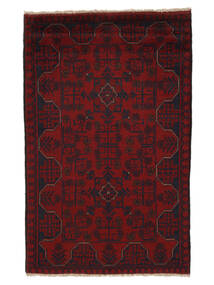 79X125 Tappeto Orientale Afghan Khal Mohammadi Nero/Rosso Scuro (Lana, Afghanistan) Carpetvista