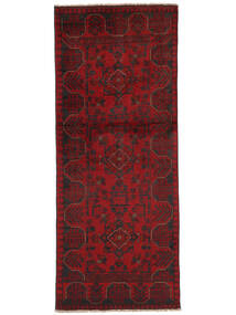 78X192 Tapete Afegão Khal Mohammadi Oriental Passadeira Preto/Vermelho Escuro (Lã, Afeganistão) Carpetvista