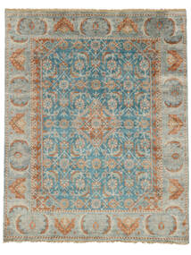 絨毯 ウサク インド 238X295 グリーン/茶色 (ウール, インド)