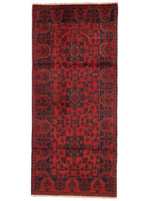 Tapete Oriental Afegão Khal Mohammadi 82X185 Passadeira Vermelho Escuro/Preto (Lã, Afeganistão)