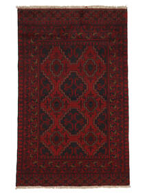 74X121 Tapis Afghan Khal Mohammadi D'orient Noir/Rouge Foncé (Laine, Afghanistan) Carpetvista