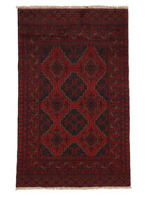 74X121 Afghan Khal Mohammadi Matta Orientalisk Svart/Mörkröd (Ull, Afghanistan) Carpetvista