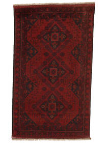 76X128 Afghan Khal Mohammadi Teppe Orientalsk Svart/Mørk Rød (Ull, Afghanistan) Carpetvista
