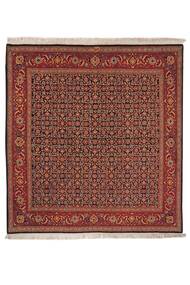 絨毯 タブリーズ 40 Raj 200X210 正方形 ダークレッド/ブラック (ウール, ペルシャ/イラン)