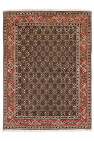  Orientalsk Tabriz 40 Raj Teppe 103X143 Brun/Svart Ull, Persia/Iran