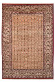  Orientalischer Isfahan Seide Kette Teppich 154X226 Braun/Dunkelrot Wolle, Persien/Iran