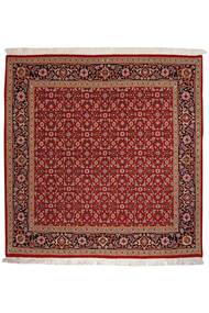 絨毯 タブリーズ 40 Raj 196X204 正方形 ダークレッド/ブラック (ウール, ペルシャ/イラン)