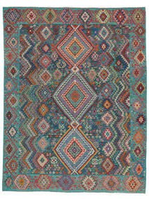  314X402 Grande Kilim Afegão Old Style Tapete Lã, Carpetvista