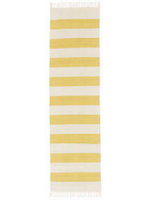  80X300 Cotton Stripe Gelb Teppichläufer Klein