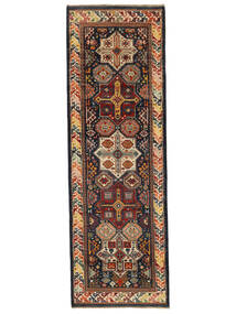  Kazak Fine Rug 80X247 Wool Black/Dark Red Small Carpetvista