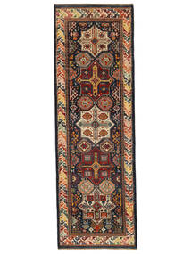  Kazak Fine Vloerkleed 80X247 Zwart/Donkerrood Carpetvista