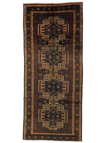 136X316 絨毯 オリエンタル バルーチ 廊下 カーペット ブラック/茶色 (ウール, アフガニスタン) Carpetvista