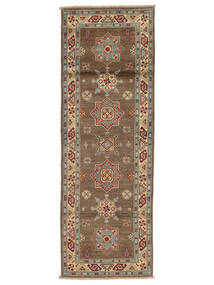 80X236 Kazak Fine Teppich Orientalischer Läufer Braun/Dunkelgelb (Wolle, Afghanistan) Carpetvista