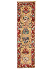 Kazak Fine Rug 80X296 Runner
 Brown/Orange Wool, Afghanistan Carpetvista