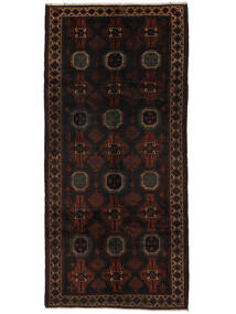  132X281 Beluch Vloerkleed Tapijtloper Zwart/Bruin Afghanistan Carpetvista