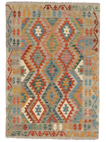 絨毯 オリエンタル キリム アフガン オールド スタイル 126X179 茶色/オレンジ (ウール, アフガニスタン)