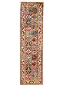  81X298 Kazak Fine Teppich Läufer Braun/Dunkelrot Afghanistan Carpetvista