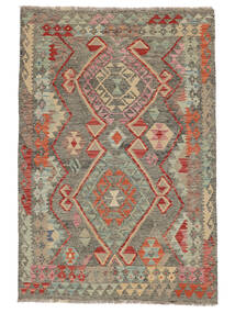 Kelim Afghan Old Style Teppe 120X180 Brun/Mørk Gul Ull, Afghanistan Carpetvista