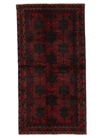 Baluch Rug Rug 140X270 Black/Dark Red Wool, Afghanistan Carpetvista