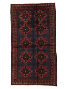 Belutsch Teppich 140X250 Schwarz/Dunkelrot Wolle, Afghanistan Carpetvista