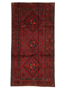 Baluch Rug Rug 187X358 Runner
 Black/Dark Red Wool, Afghanistan Carpetvista