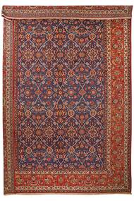  Persian Isfahan Silk Warp Rug 315X459 Dark Red/Black Large (Wool, Persia/Iran)