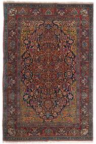  Isfahan Silkki Loimi Matot 142X215 Persialainen Villamatto Musta/Ruskea Pieni Matto