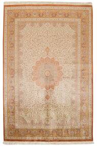  Persian Qum Silk Rug 138X202 Brown/Orange