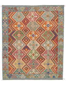 243X296 Kilim Afghan Old Style Rug Oriental Brown/Dark Red (Wool, Afghanistan) Carpetvista