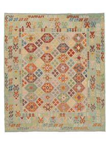 254X297 Large Kilim Afghan Old Style Rug Wool, Carpetvista