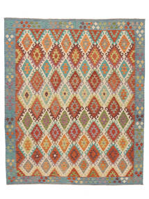 258X304 Tapete Oriental Kilim Afegão Old Style Verde/Vermelho Escuro Grande (Lã, Afeganistão) Carpetvista