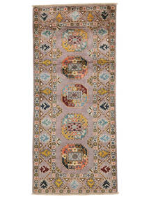  Orientalischer Kazak Fine Teppich 78X177 Läufer Braun/Grau Wolle, Afghanistan Carpetvista
