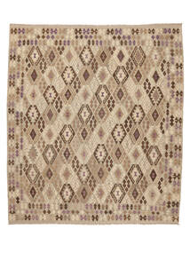 270X303 Kilim Afghan Old Style Rug Oriental Brown/Orange Large (Wool, Afghanistan) Carpetvista