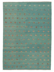  Kilim Nimbaft Alfombra 207X288 De Lana Verde Oscuro/Verde Carpetvista